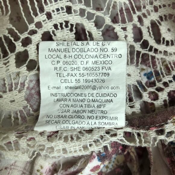 Royal Moda Womens Top XL Y2K Boho Patchwork Lace Fairy Boho Cottagecore Flawed - Picture 10 of 10